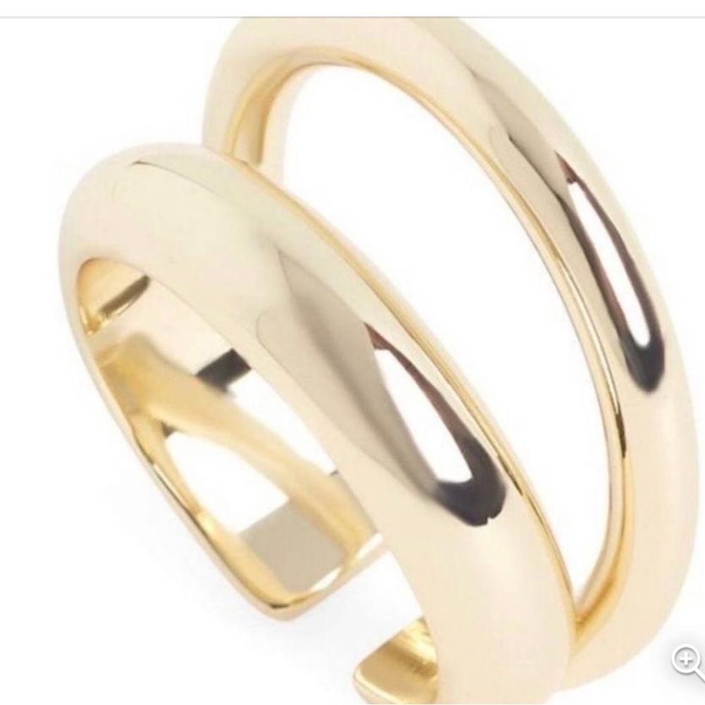 Loren Stewart x Curator Gold Deux open Band ring size 7 - Picture 4 of 6